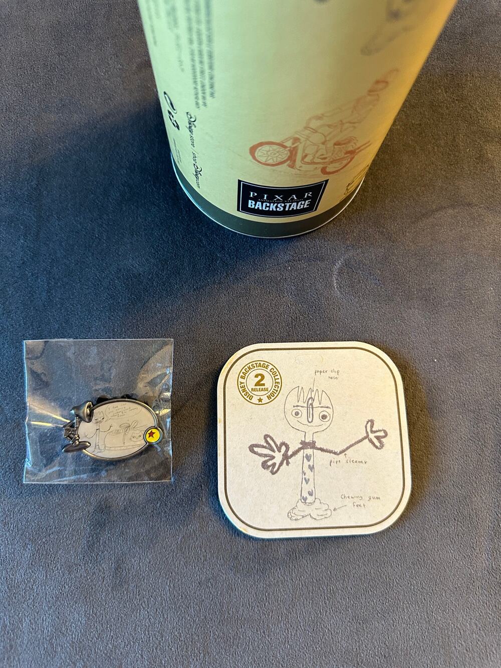 Disney Toy Story 4 Backstage Canister with Pin and Card
